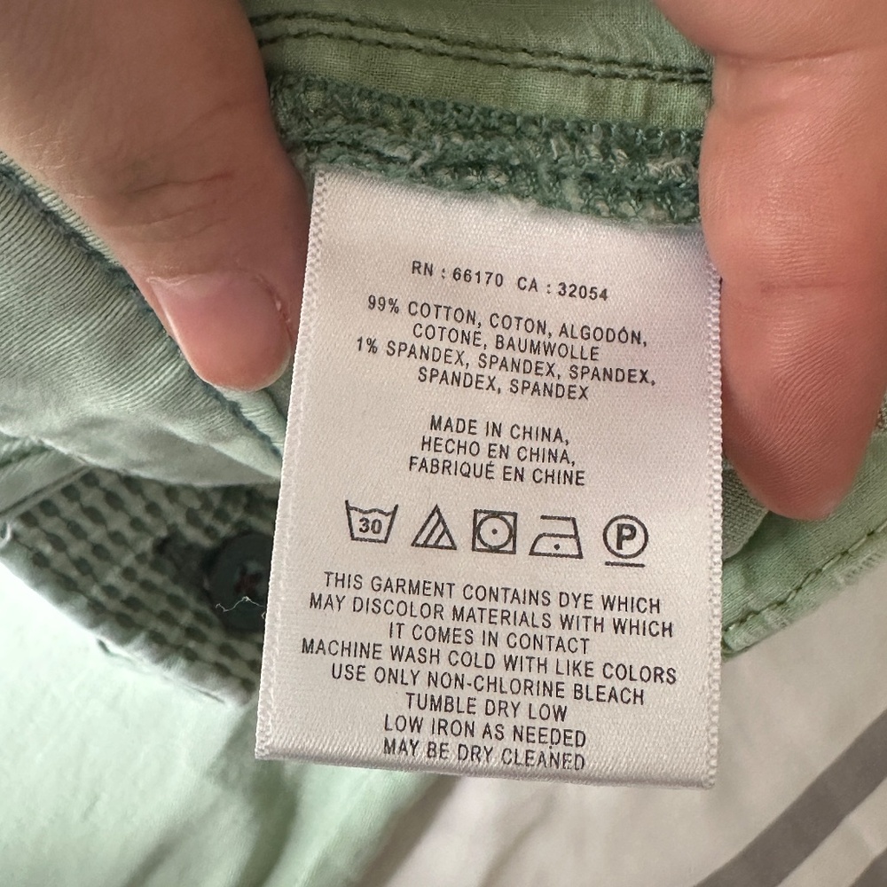 Pilcro and the Letterpress Anthropologie Stet Mid Rise Green Cropped Chinos 30 - Picture 8 of 8